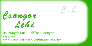 csongor lehi business card